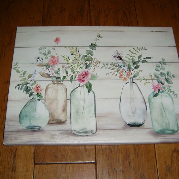 Country Floral Canvas Wall Art, 12 x 15.5" - Picture 2 of 3
